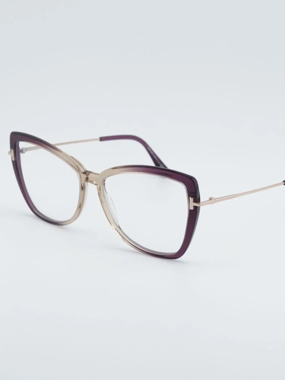 Tom Ford FT5882-B 083 Eyeglasses Violet / Gold 55mm Butterfly Frame